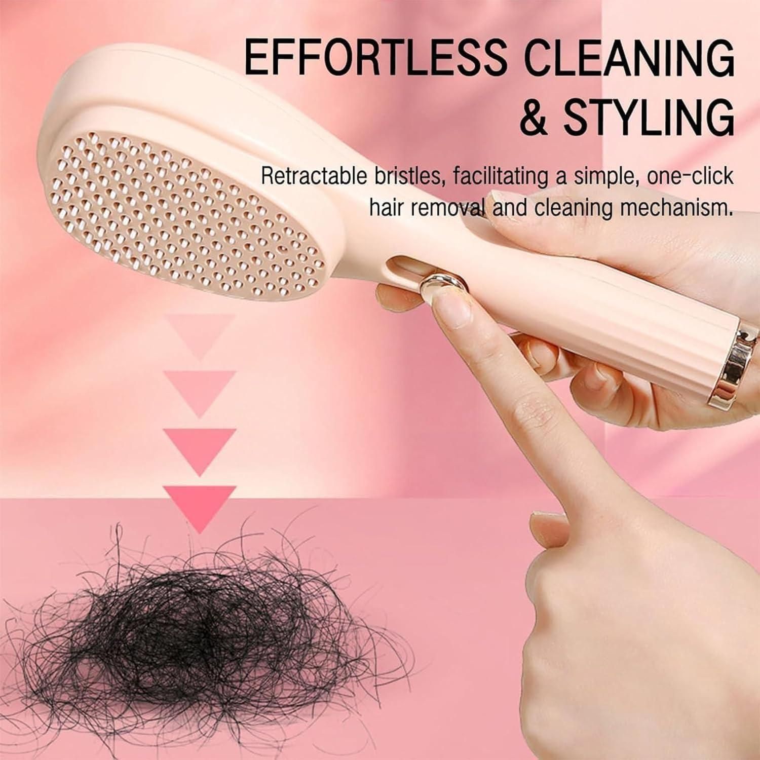 Smart Retractable Bristle Scalp Massager - Customizable Intensity for Perfect Scalp Care
