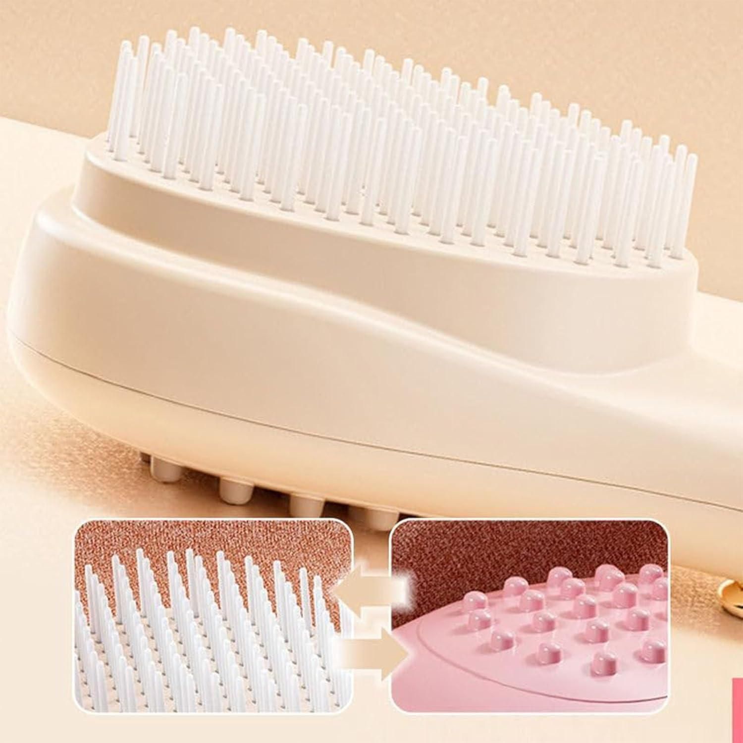 Smart Retractable Bristle Scalp Massager - Customizable Intensity for Perfect Scalp Care