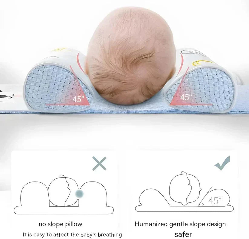 🪶Soft & Comfortable Baby Head Shaping Pillow - Ergonomic 360° Head & Neck Support🤱🏻