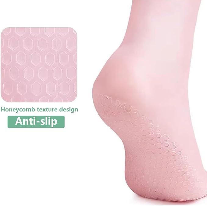Therapeutic Silicone Heel Socks - Medical Grade Foot Care for Cracked Heel Relief