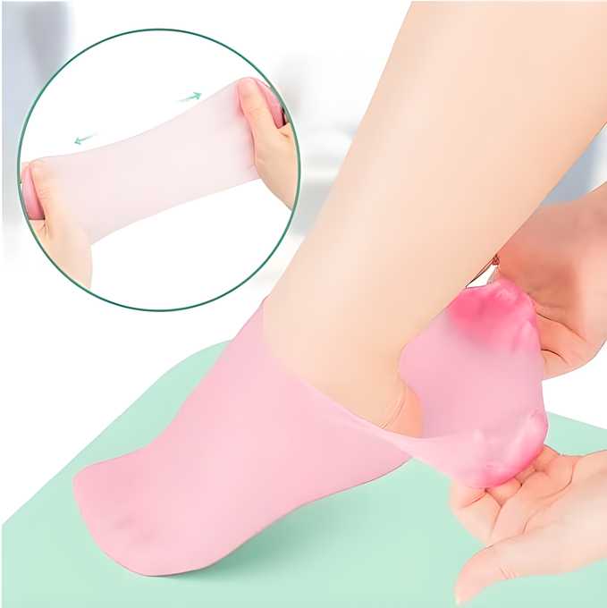 Therapeutic Silicone Heel Socks - Medical Grade Foot Care for Cracked Heel Relief