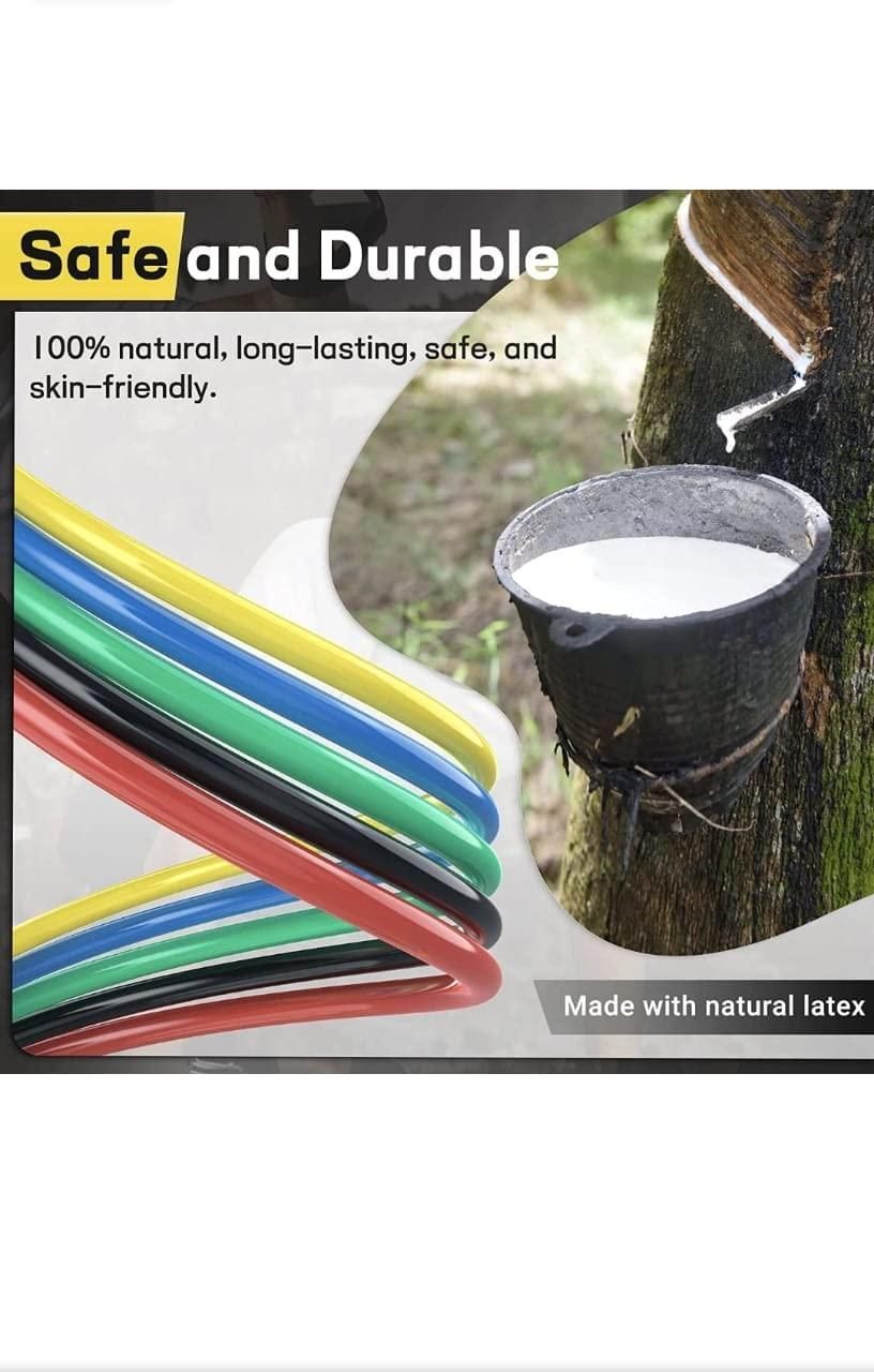 Premium 5-Level Resistance Bands Set - Heavy Duty Workout Bands for Strength Training & Home Gym