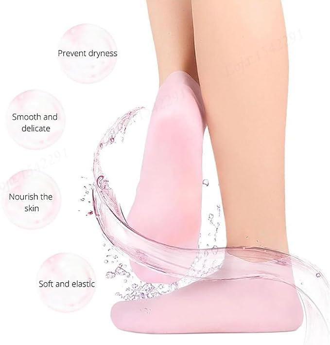 Therapeutic Silicone Heel Socks - Medical Grade Foot Care for Cracked Heel Relief