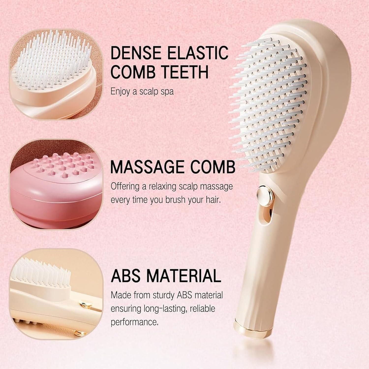 Smart Retractable Bristle Scalp Massager - Customizable Intensity for Perfect Scalp Care